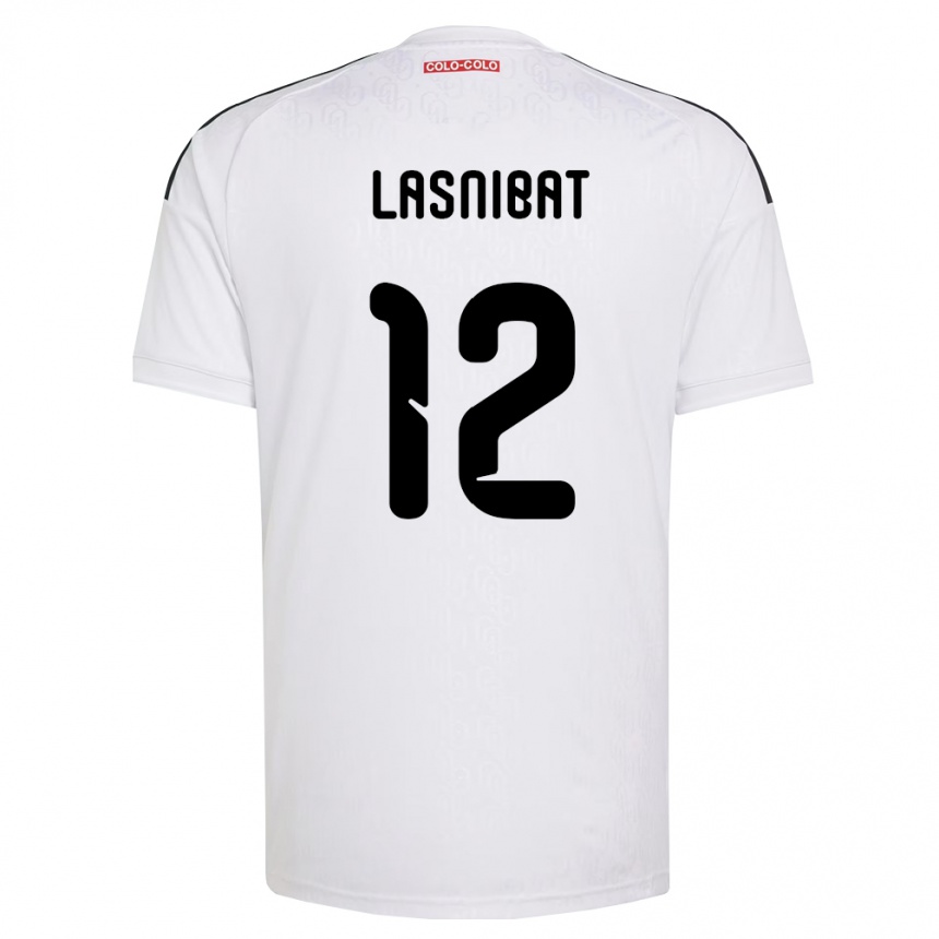 גברים כדורגל Pablo Lasnibat #12 לבן שחור ג'רזי ביתית 2026/27