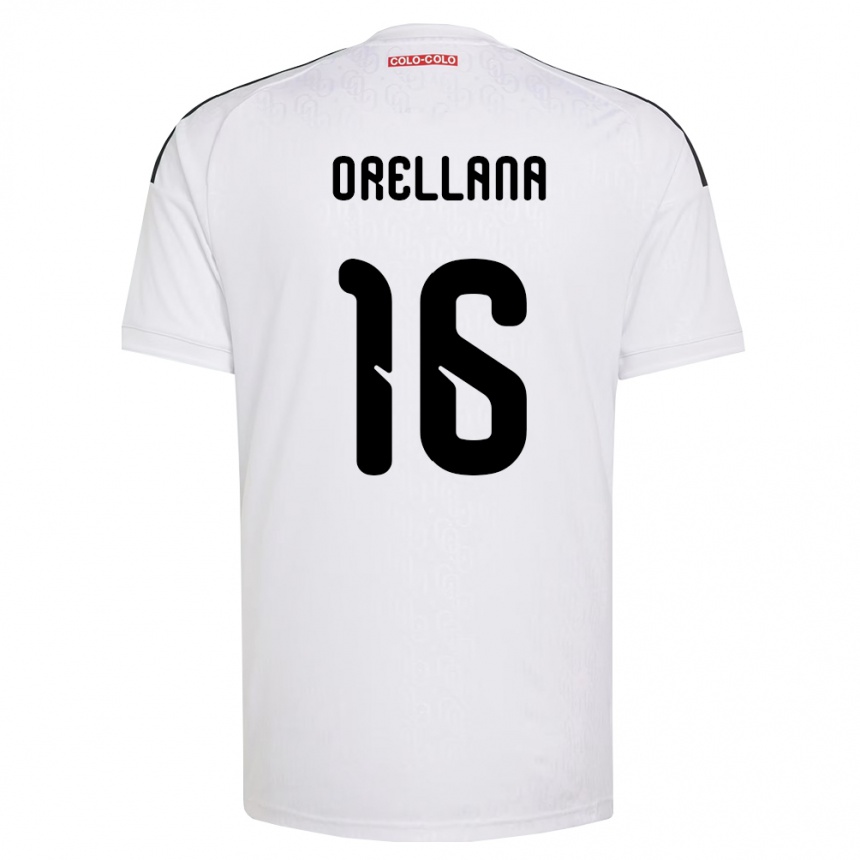 גברים כדורגל Matias Orellana #16 לבן שחור ג'רזי ביתית 2026/27 גברים כדורגל Matias Orellana #16 לבן שחור ג'רזי ביתית 2026/27