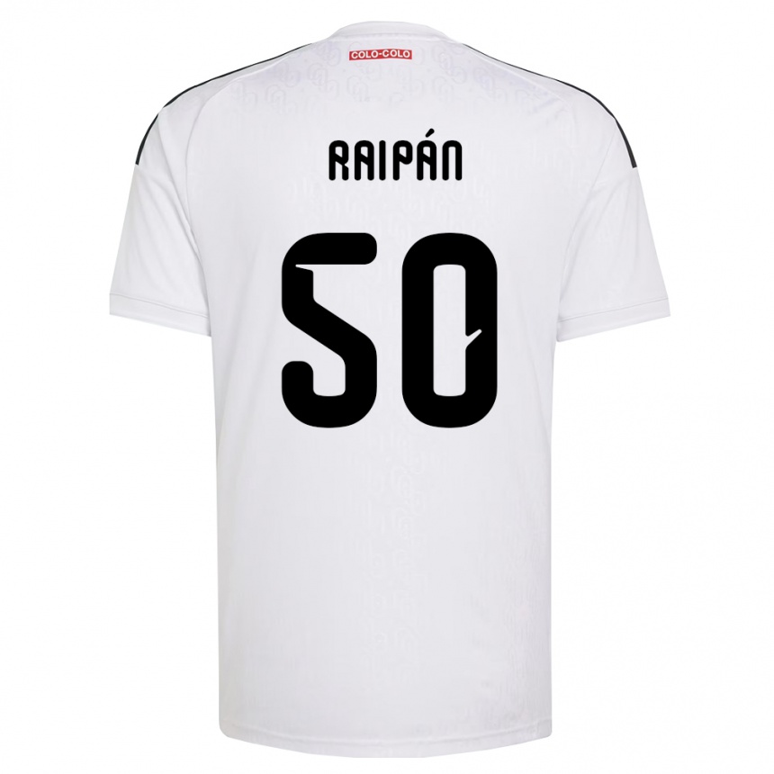 גברים כדורגל Felipe Raipán #50 לבן שחור ג'רזי ביתית 2026/27