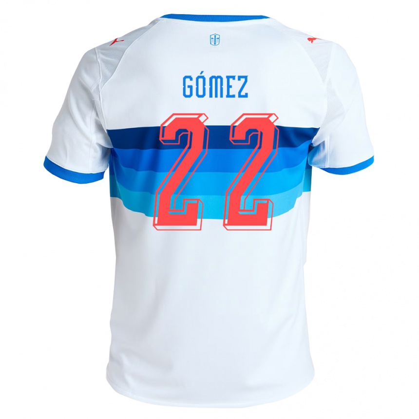 גברים כדורגל Martin Gómez #22 לבן כחול שמיים ג'רזי ביתית 2026/27