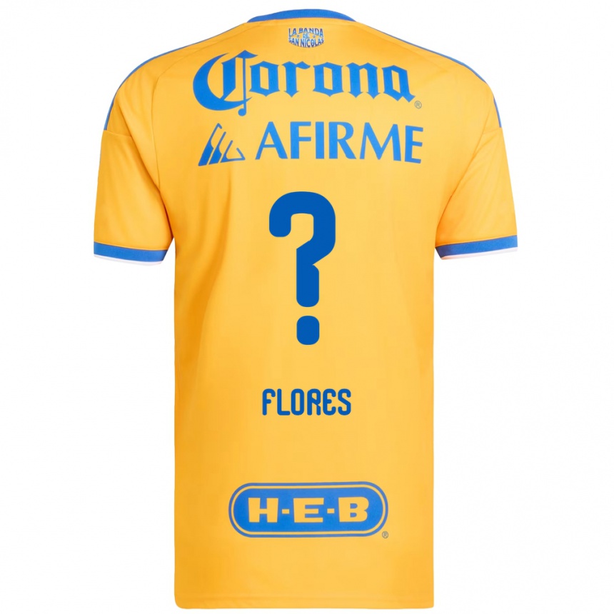 גברים כדורגל Hernán Flores #0 צהוב כחול ג'רזי ביתית 2026/27