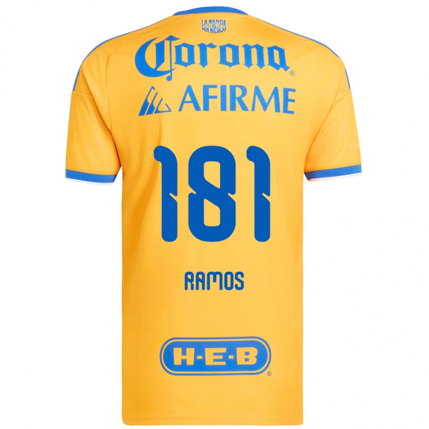 גברים כדורגל Anthony Ramos #181 צהוב כחול ג'רזי ביתית 2026/27