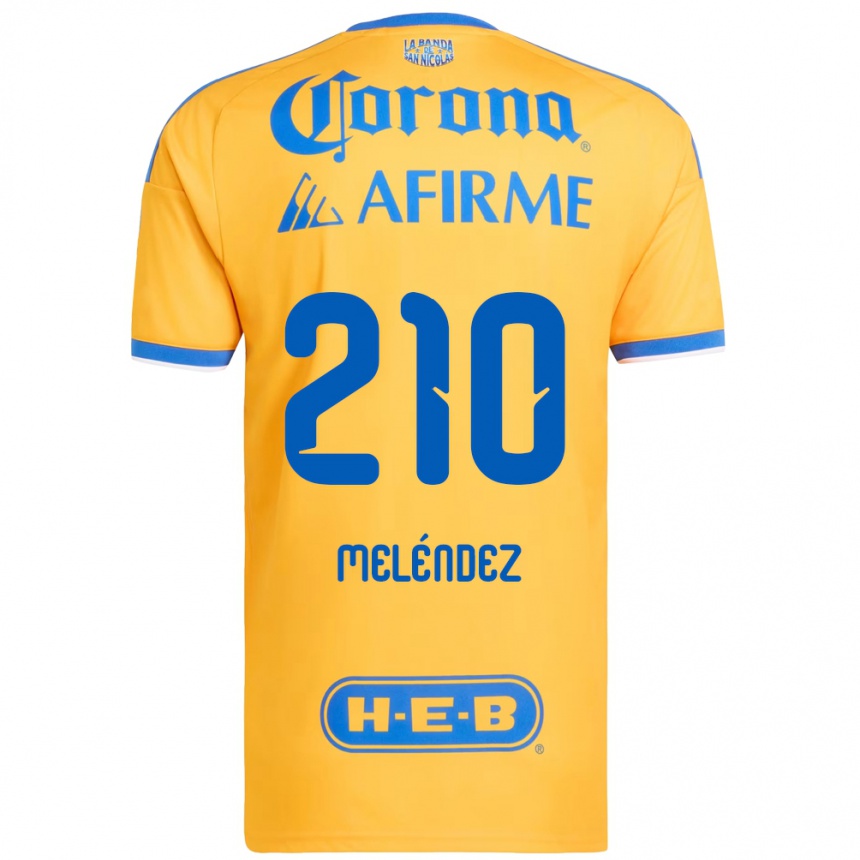 גברים כדורגל Marcelo Meléndez #210 צהוב כחול ג'רזי ביתית 2026/27 גברים כדורגל Marcelo Meléndez #210 צהוב כחול ג'רזי ביתית 2026/27