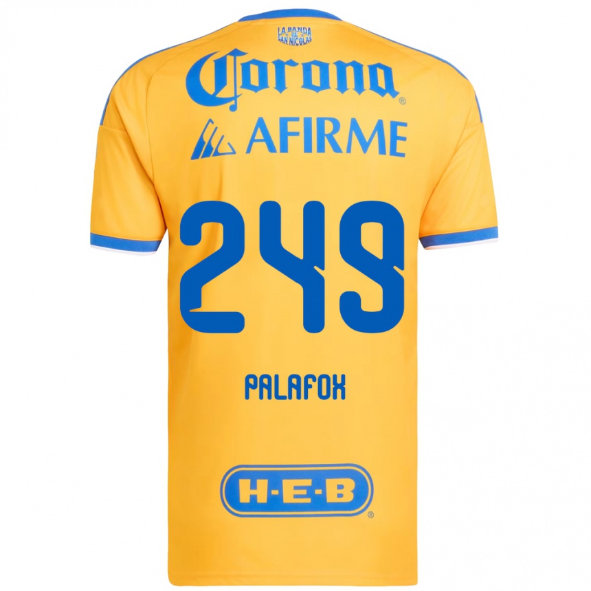 גברים כדורגל José Palafox #249 צהוב כחול ג'רזי ביתית 2026/27