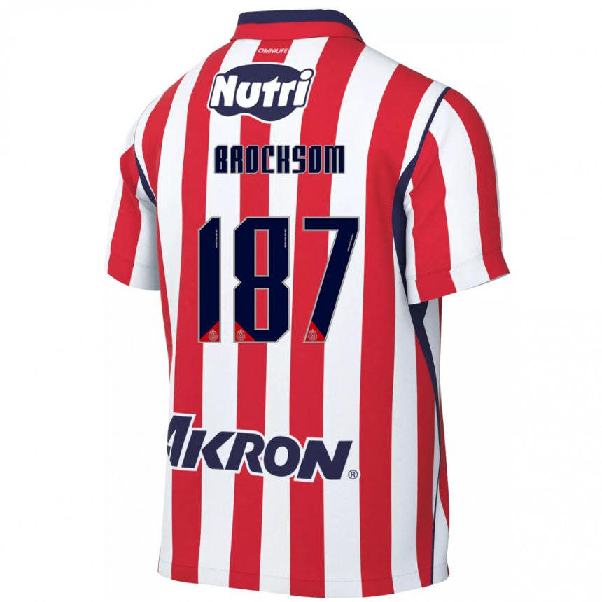גברים כדורגל Brandón Brocksom #187 אדום לבן ג'רזי ביתית 2026/27