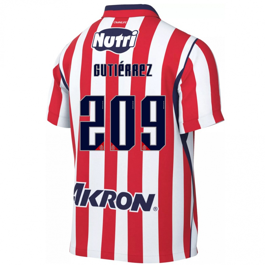 גברים כדורגל Edgar Gutiérrez #209 אדום לבן ג'רזי ביתית 2026/27
