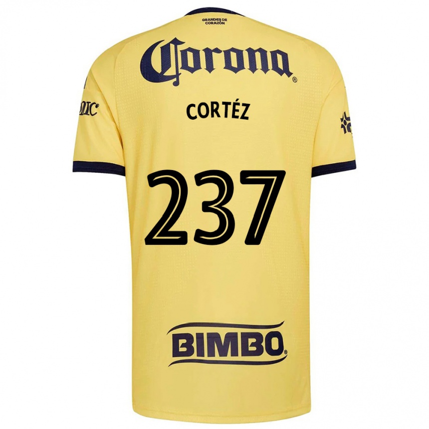 גברים כדורגל Guillermo Cortéz #237 צהוב אדום שחור ג'רזי ביתית 2026/27