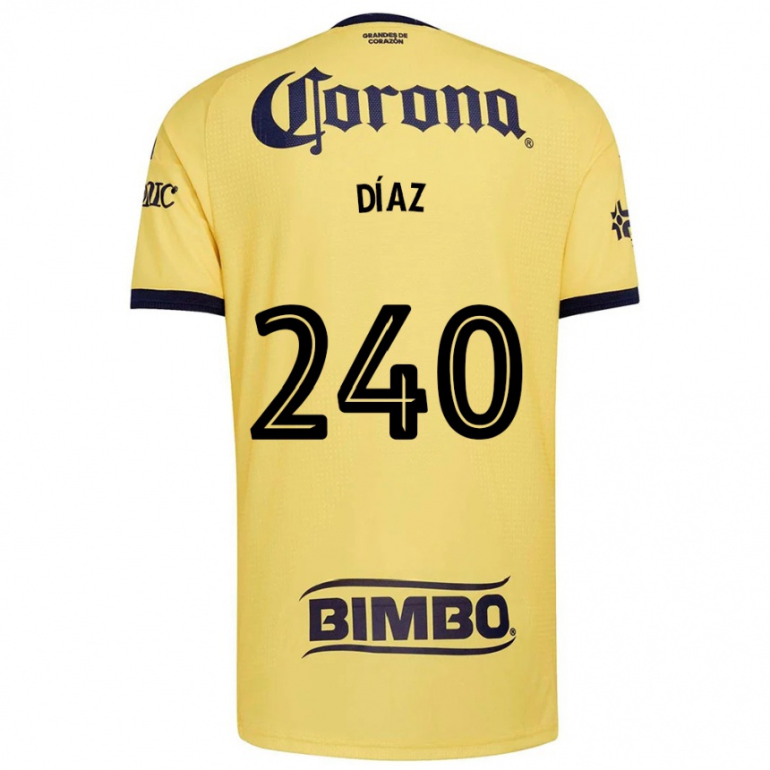 גברים כדורגל Julio Díaz #240 צהוב אדום שחור ג'רזי ביתית 2026/27