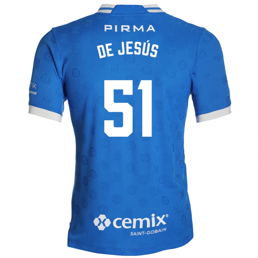 גברים כדורגל Luis De Jesús #51 כחול לבן אדום ג'רזי ביתית 2026/27