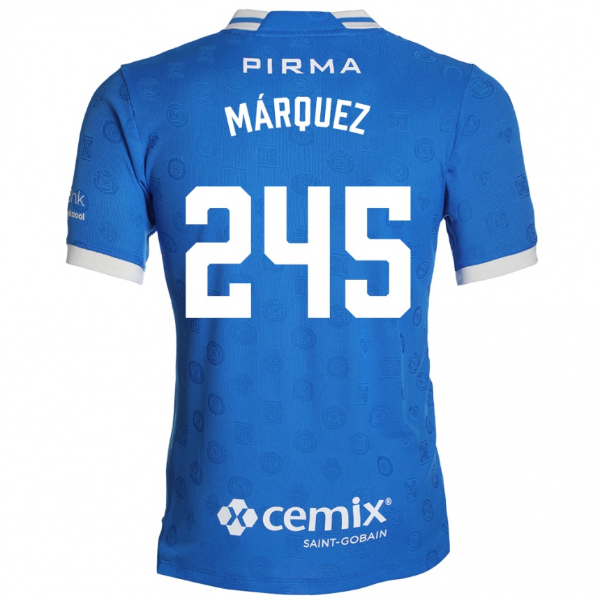 גברים כדורגל Víctor Márquez #245 כחול לבן אדום ג'רזי ביתית 2026/27 גברים כדורגל Víctor Márquez #245 כחול לבן אדום ג'רזי ביתית 2026/27