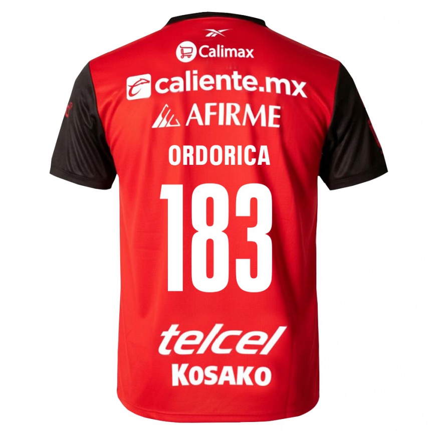 גברים כדורגל Brandon Ordorica #183 שחור אדום ג'רזי ביתית 2026/27 גברים כדורגל Brandon Ordorica #183 שחור אדום ג'רזי ביתית 2026/27