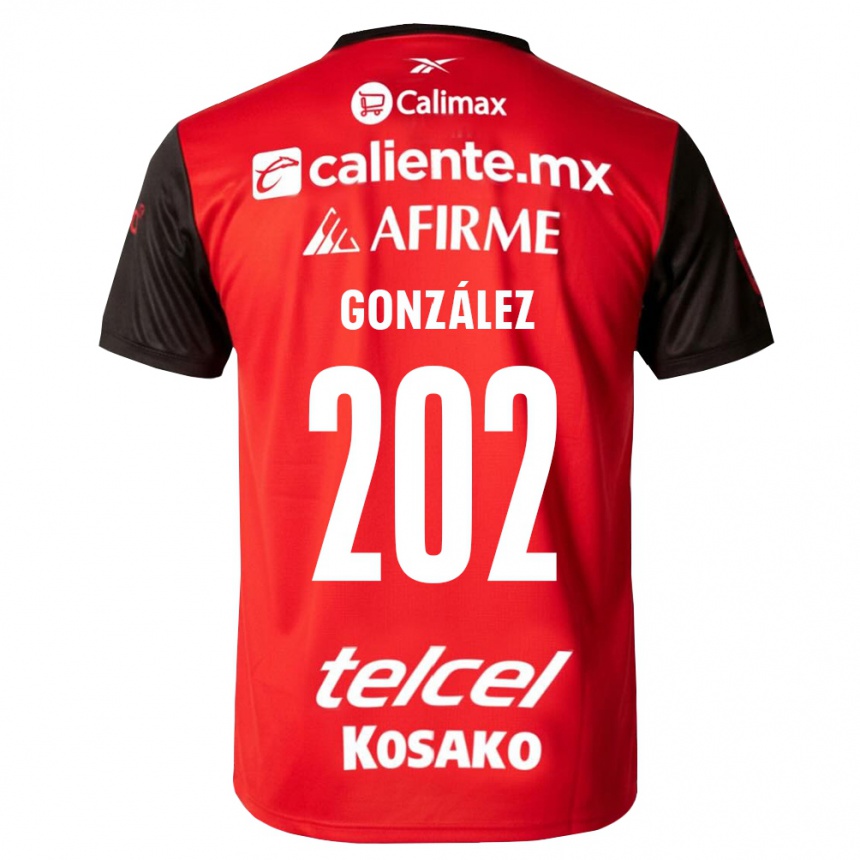 גברים כדורגל Joban González #202 שחור אדום ג'רזי ביתית 2026/27 גברים כדורגל Joban González #202 שחור אדום ג'רזי ביתית 2026/27