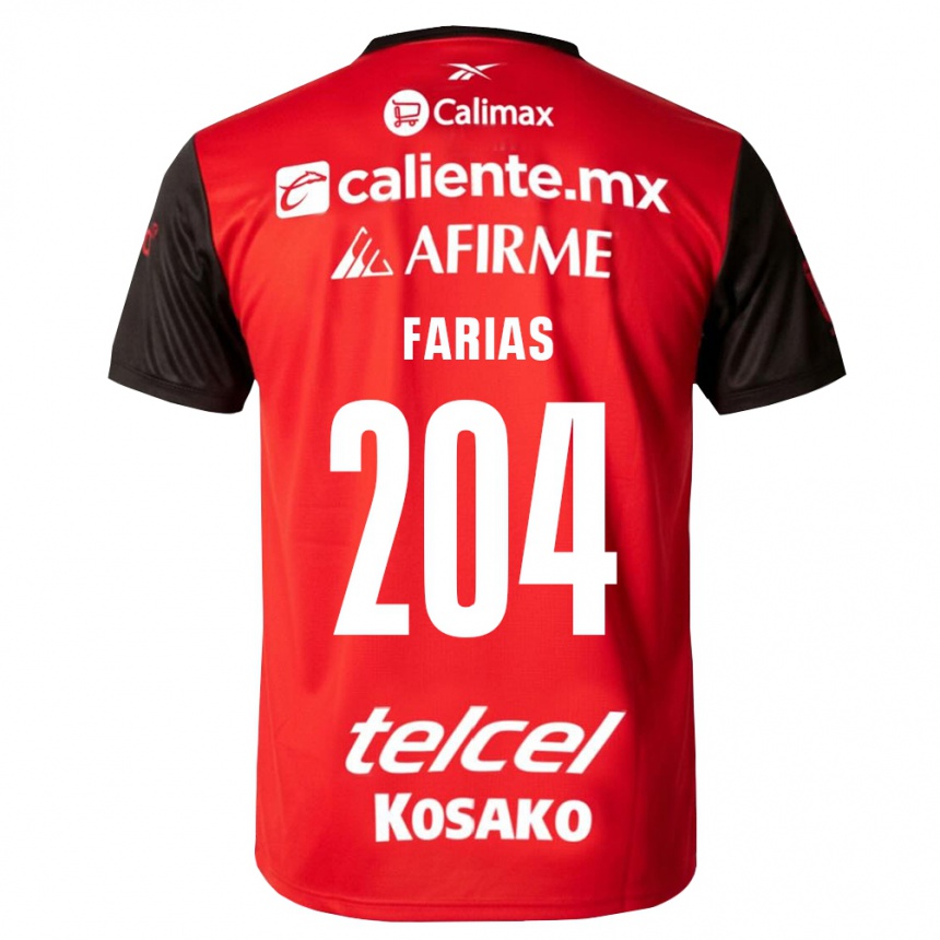 גברים כדורגל Luciano Farias #204 שחור אדום ג'רזי ביתית 2026/27
