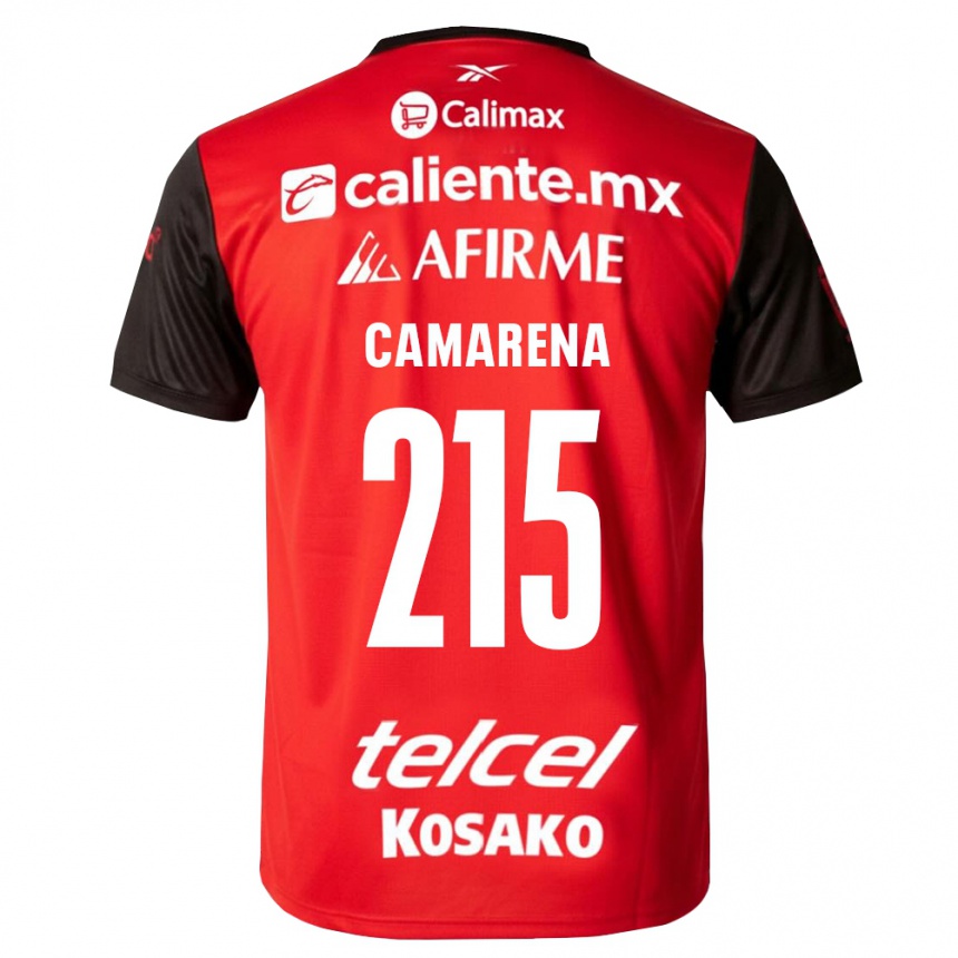 גברים כדורגל Mauricio Camarena #215 שחור אדום ג'רזי ביתית 2026/27