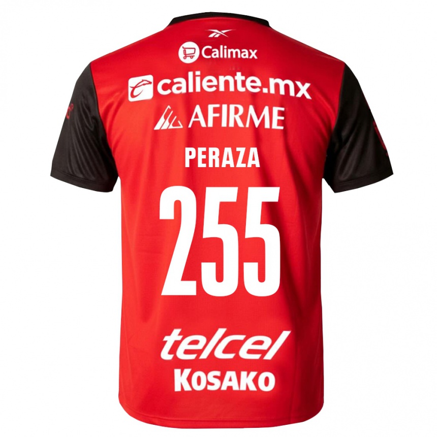 גברים כדורגל Daniel Peraza #255 שחור אדום ג'רזי ביתית 2026/27