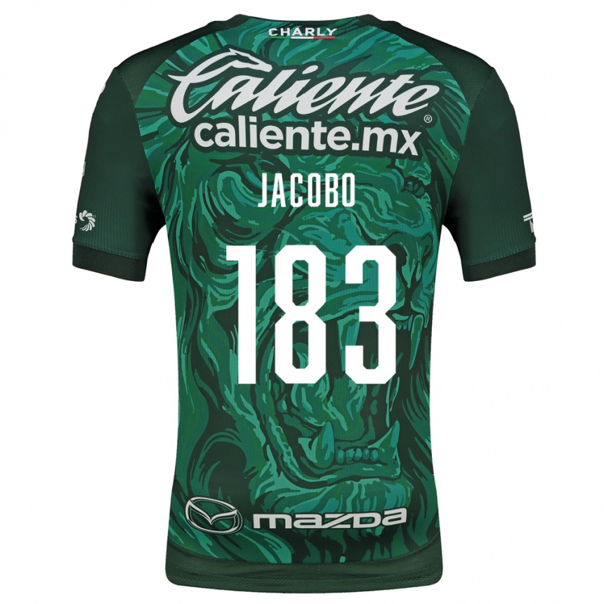 גברים כדורגל Sebastián Jacobo #183 ירוק שחור ג'רזי ביתית 2026/27