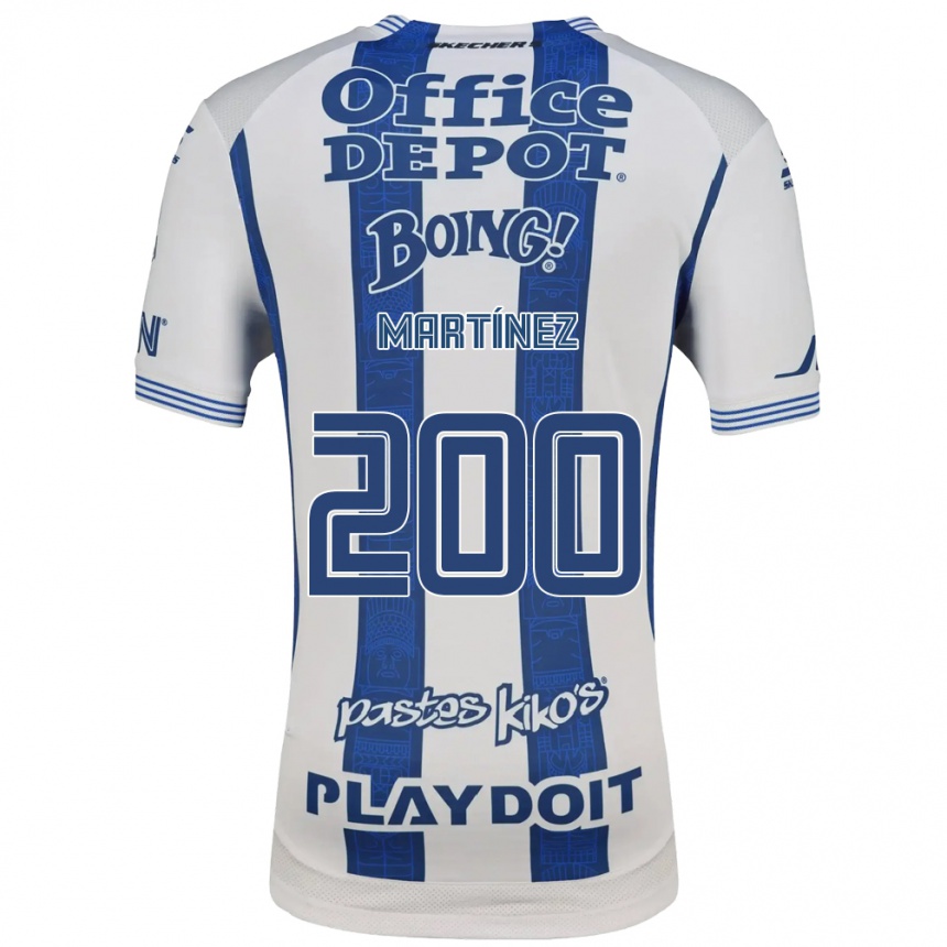 גברים כדורגל Yaro Martínez #200 לבן כחול צי ג'רזי ביתית 2026/27
