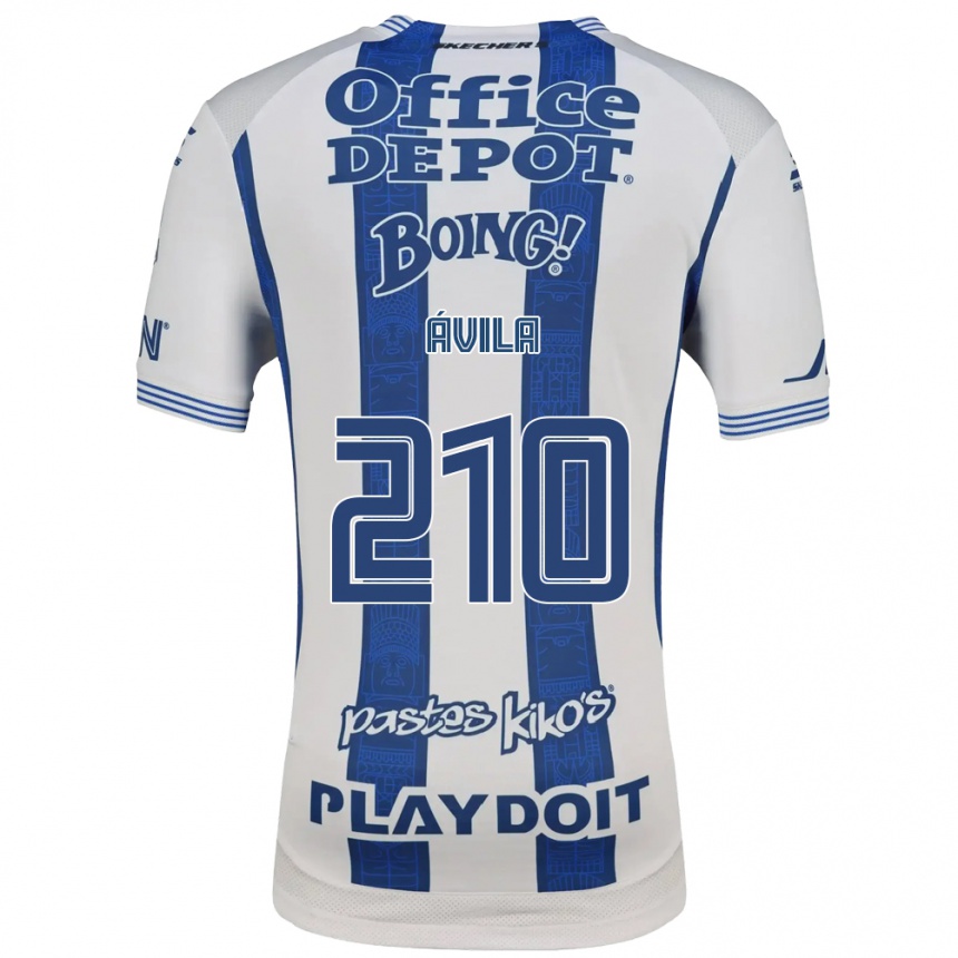 גברים כדורגל Pedro Ávila #210 לבן כחול צי ג'רזי ביתית 2026/27