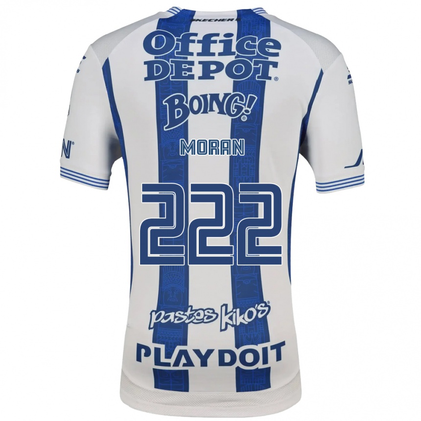 גברים כדורגל Eber Moran #222 לבן כחול צי ג'רזי ביתית 2026/27