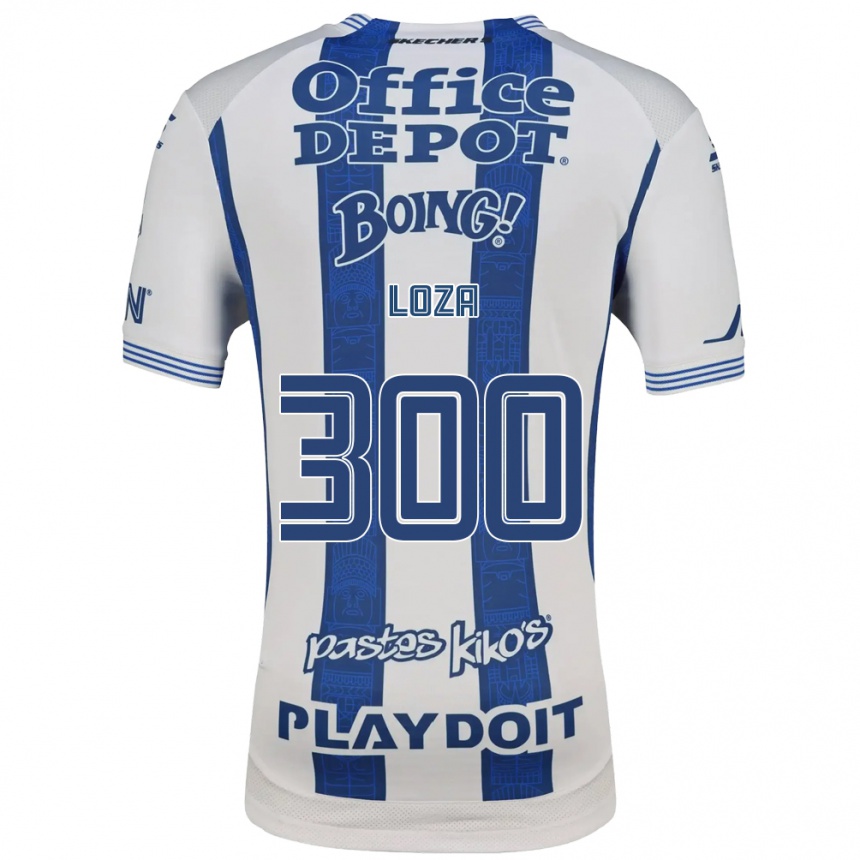 גברים כדורגל סנטינו לוזה #300 לבן כחול צי ג'רזי ביתית 2026/27