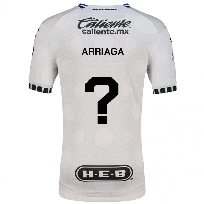 גברים כדורגל Johan Arriaga #0 לבן שחור כחול ג'רזי ביתית 2026/27