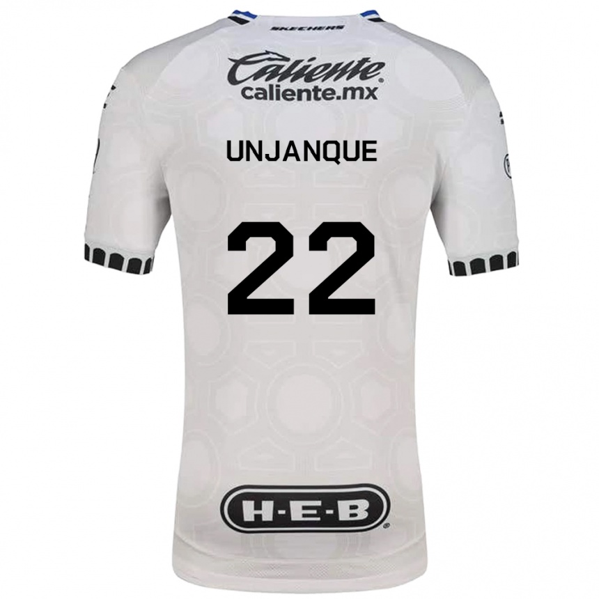 גברים כדורגל Jean Unjanque #22 לבן שחור כחול ג'רזי ביתית 2026/27