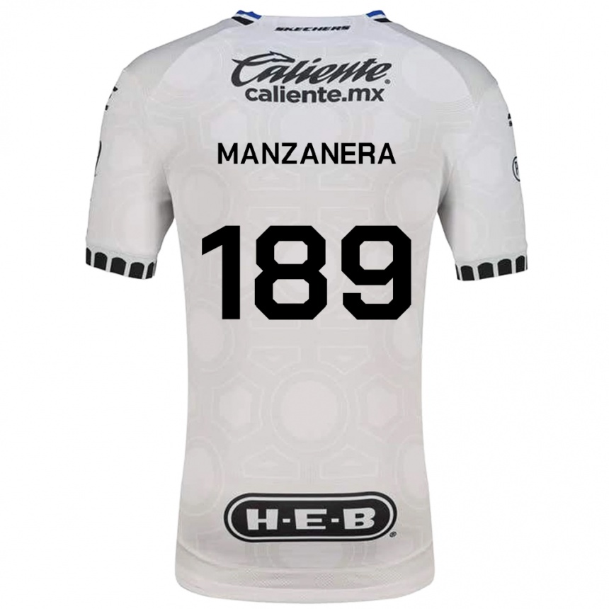 גברים כדורגל Luis Manzanera #189 לבן שחור כחול ג'רזי ביתית 2026/27