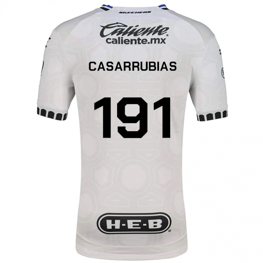 גברים כדורגל Aaron Casarrubias #191 לבן שחור כחול ג'רזי ביתית 2026/27