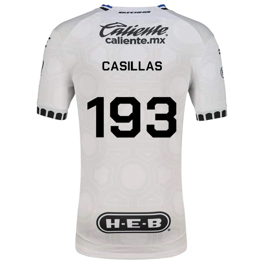גברים כדורגל Mauricio Casillas #193 לבן שחור כחול ג'רזי ביתית 2026/27