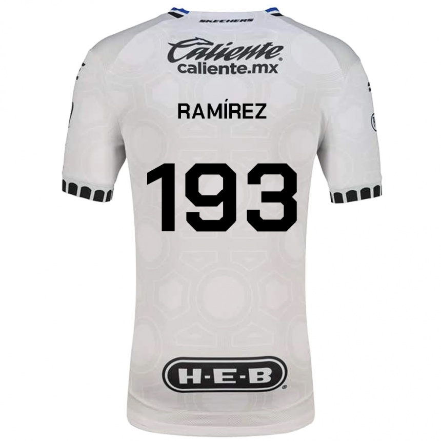 גברים כדורגל Ángel Ramírez #193 לבן שחור כחול ג'רזי ביתית 2026/27