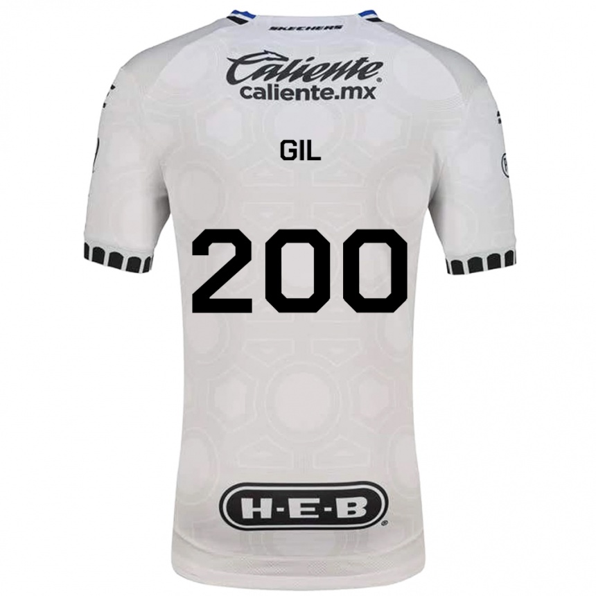 גברים כדורגל Gerardo Gil #200 לבן שחור כחול ג'רזי ביתית 2026/27