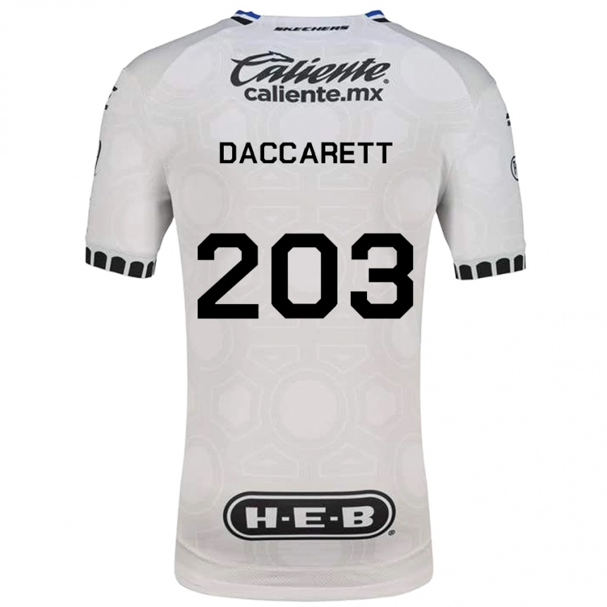 גברים כדורגל Juan Daccarett #203 לבן שחור כחול ג'רזי ביתית 2026/27 גברים כדורגל Juan Daccarett #203 לבן שחור כחול ג'רזי ביתית 2026/27