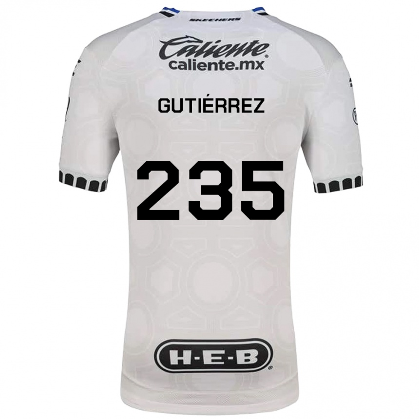 גברים כדורגל Luis Gutiérrez #235 לבן שחור כחול ג'רזי ביתית 2026/27