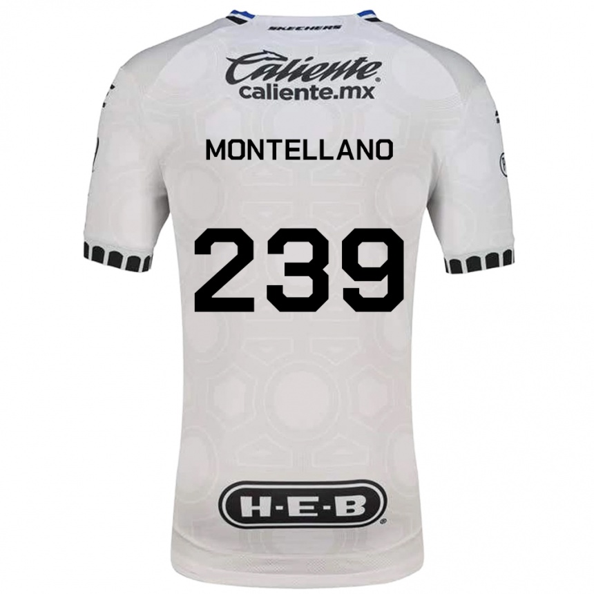 גברים כדורגל Miguel Montellano #239 לבן שחור כחול ג'רזי ביתית 2026/27