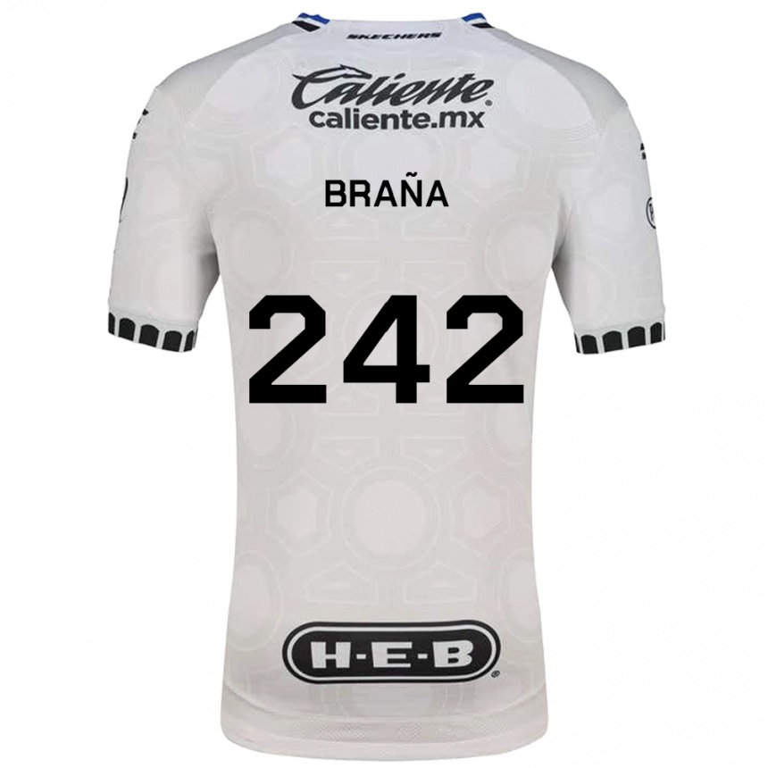 גברים כדורגל Armando Braña #242 לבן שחור כחול ג'רזי ביתית 2026/27