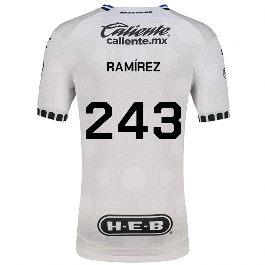 גברים כדורגל Eleazar Ramírez #243 לבן שחור כחול ג'רזי ביתית 2026/27