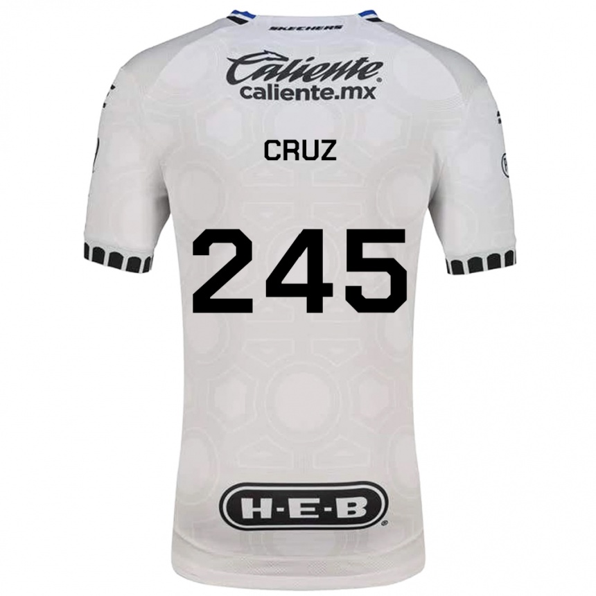 גברים כדורגל Leonardo Cruz #245 לבן שחור כחול ג'רזי ביתית 2026/27