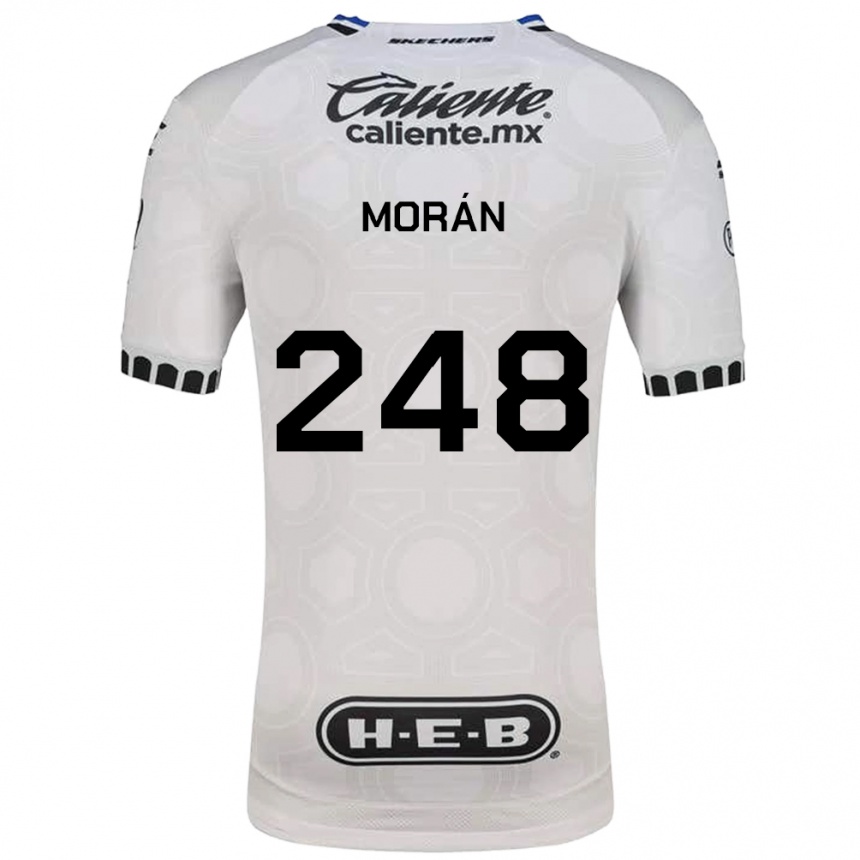 גברים כדורגל Jorge Morán #248 לבן שחור כחול ג'רזי ביתית 2026/27