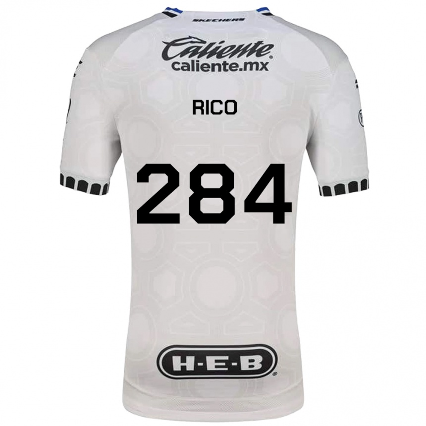 גברים כדורגל Ian Rico #284 לבן שחור כחול ג'רזי ביתית 2026/27