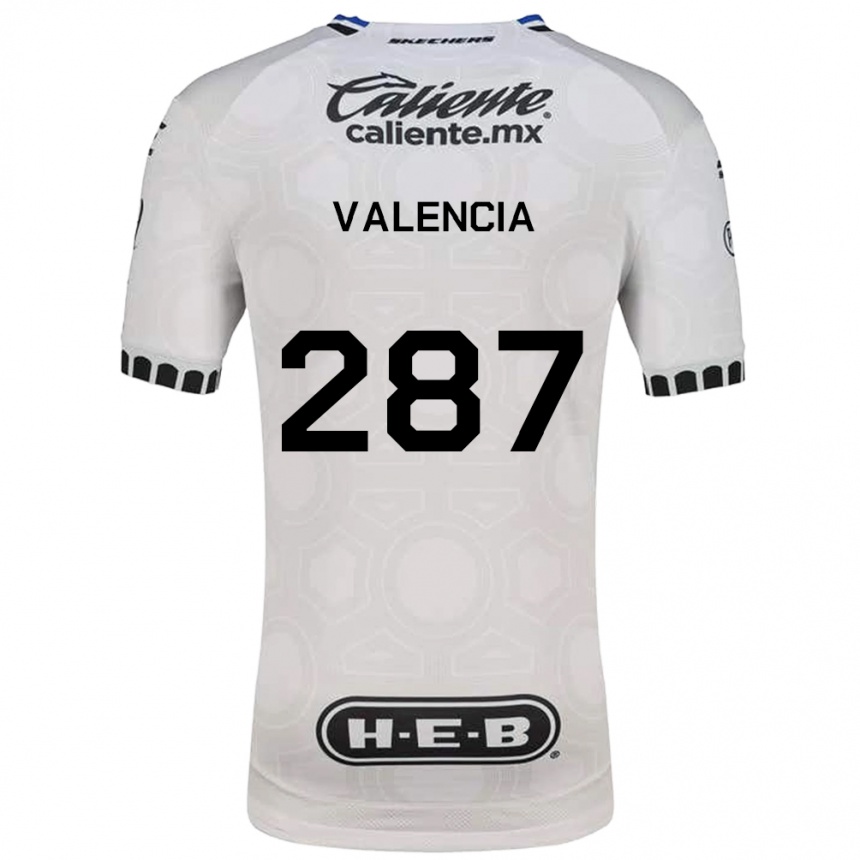 גברים כדורגל Santiago Valencia #287 לבן שחור כחול ג'רזי ביתית 2026/27