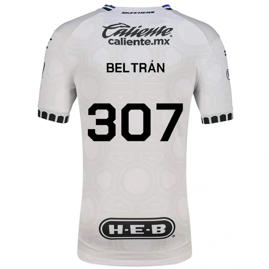 גברים כדורגל Gael Beltrán #307 לבן שחור כחול ג'רזי ביתית 2026/27