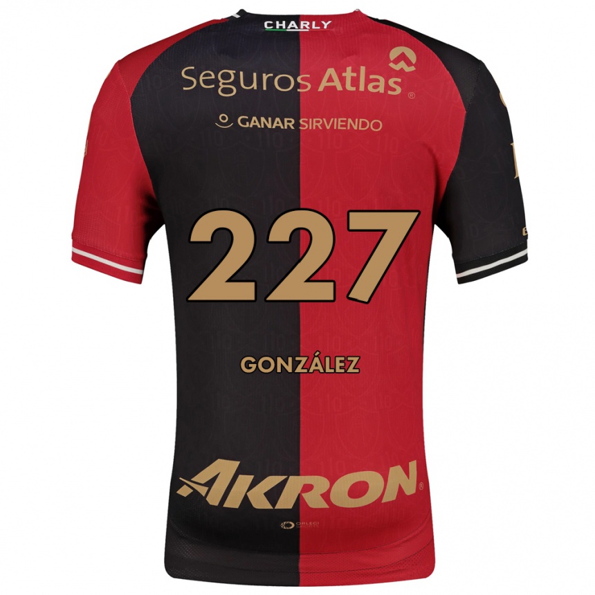 גברים כדורגל Rodolfo González #227 אדום שחור חום ג'רזי ביתית 2026/27 גברים כדורגל Rodolfo González #227 אדום שחור חום ג'רזי ביתית 2026/27