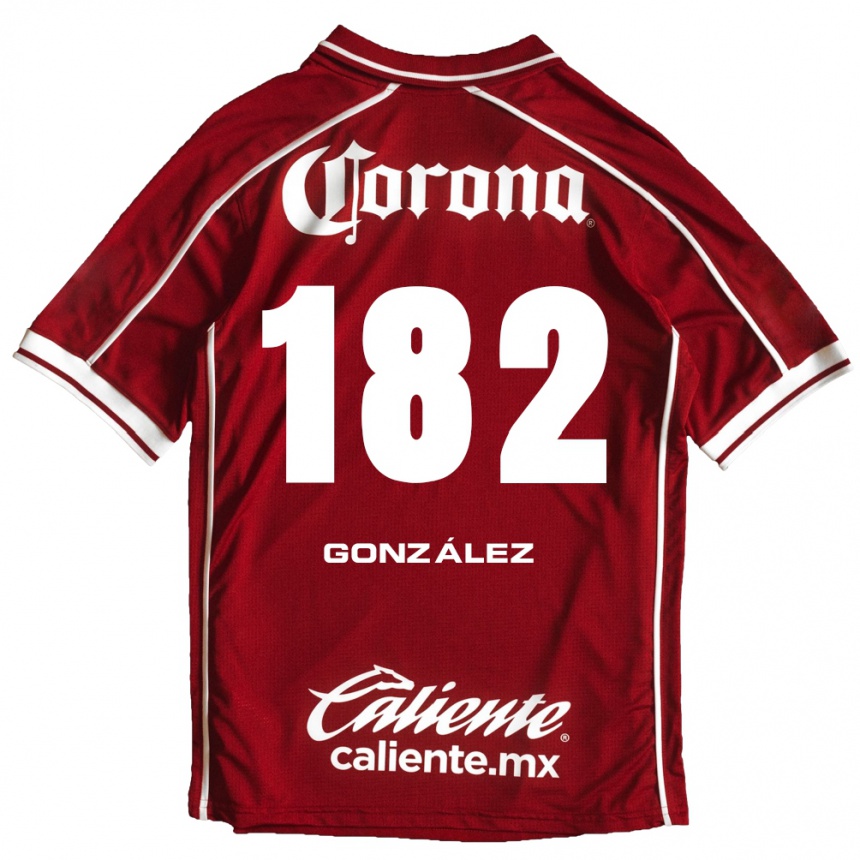 גברים כדורגל Enrique González #182 לבן אדום ג'רזי ביתית 2026/27
