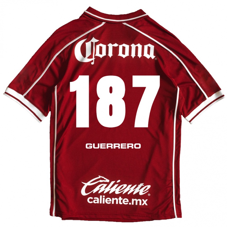 גברים כדורגל Dominic Guerrero #187 לבן אדום ג'רזי ביתית 2026/27
