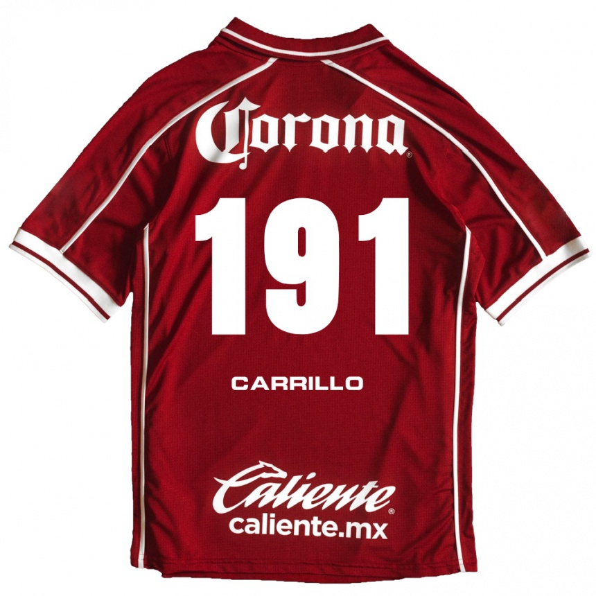 גברים כדורגל Carlos Carrillo #191 לבן אדום ג'רזי ביתית 2026/27