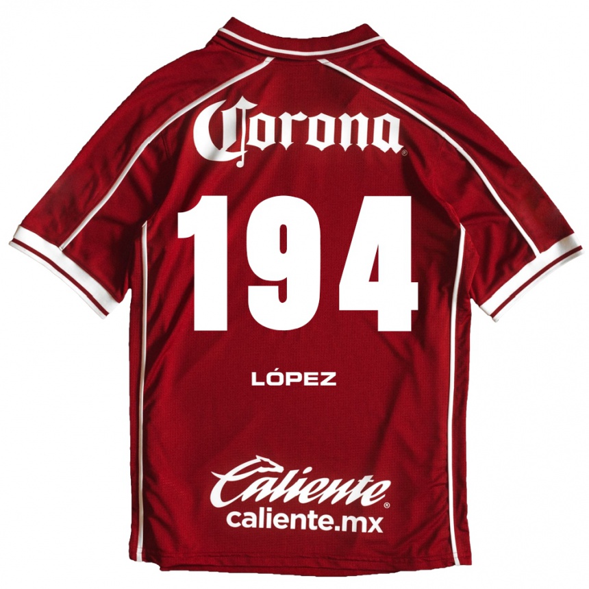 גברים כדורגל Erick López #194 לבן אדום ג'רזי ביתית 2026/27