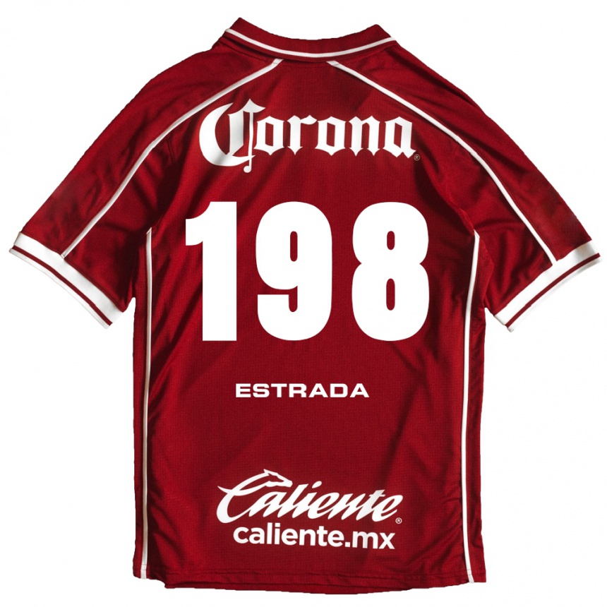 גברים כדורגל José Estrada #198 לבן אדום ג'רזי ביתית 2026/27
