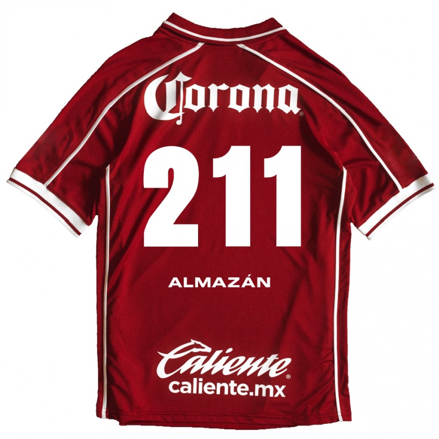 גברים כדורגל Fernando Almazán #211 לבן אדום ג'רזי ביתית 2026/27