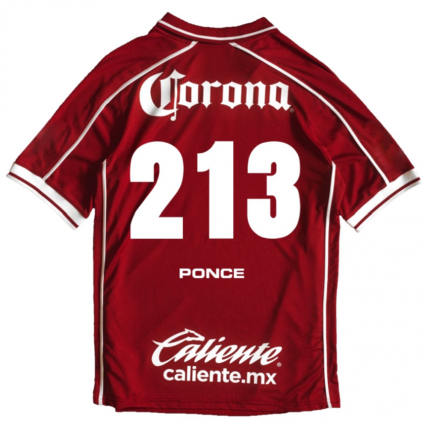 גברים כדורגל Santiago Ponce #213 לבן אדום ג'רזי ביתית 2026/27