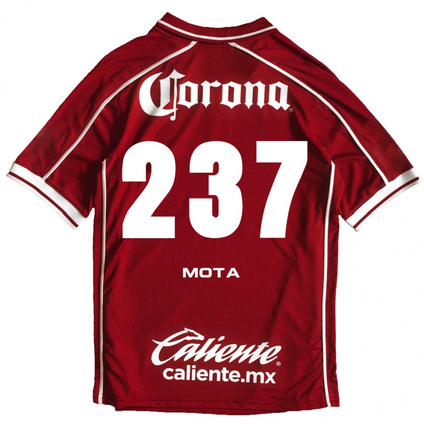גברים כדורגל Diego Mota #237 לבן אדום ג'רזי ביתית 2026/27
